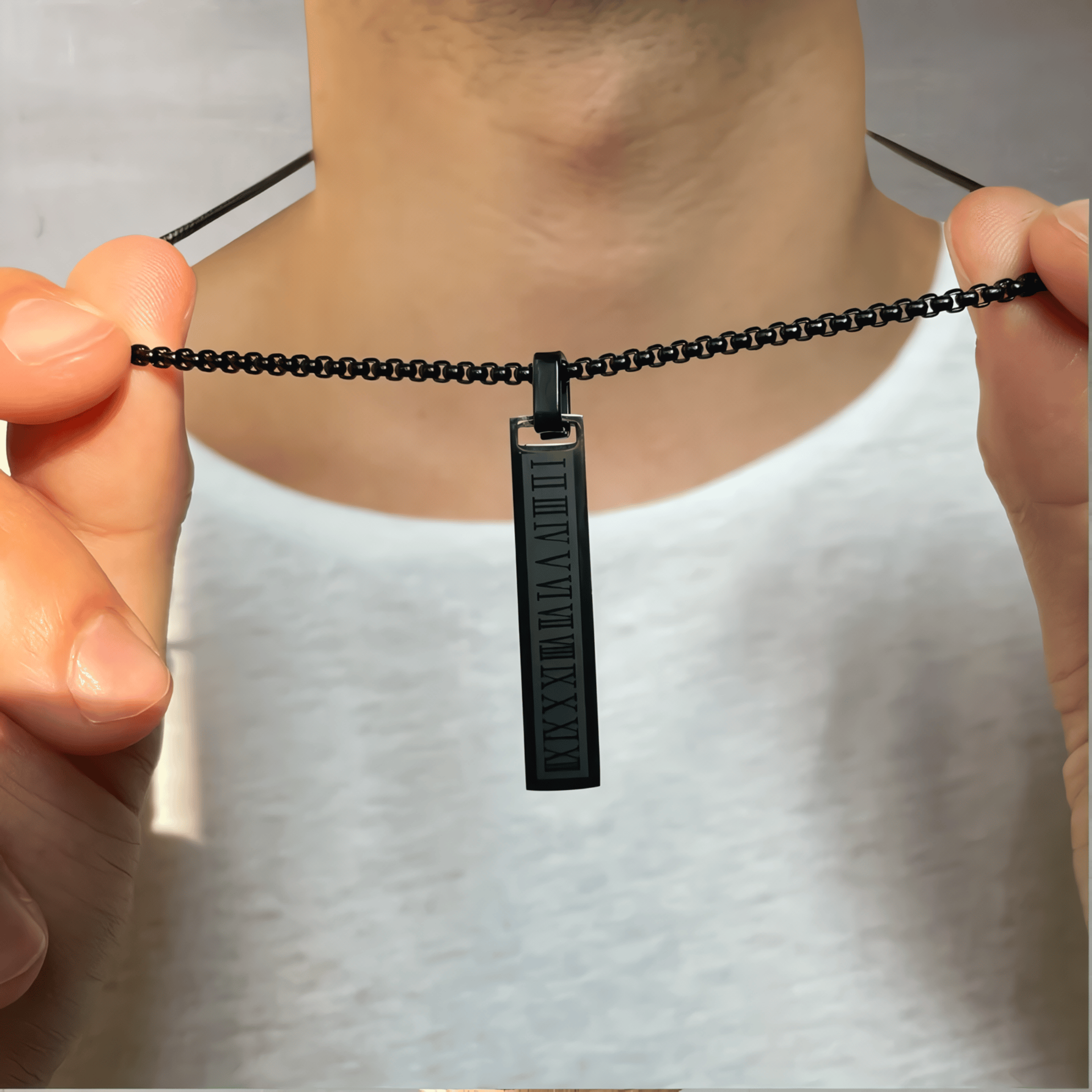 Dark Vintage Roman Pendant - Pure Stainless Steel