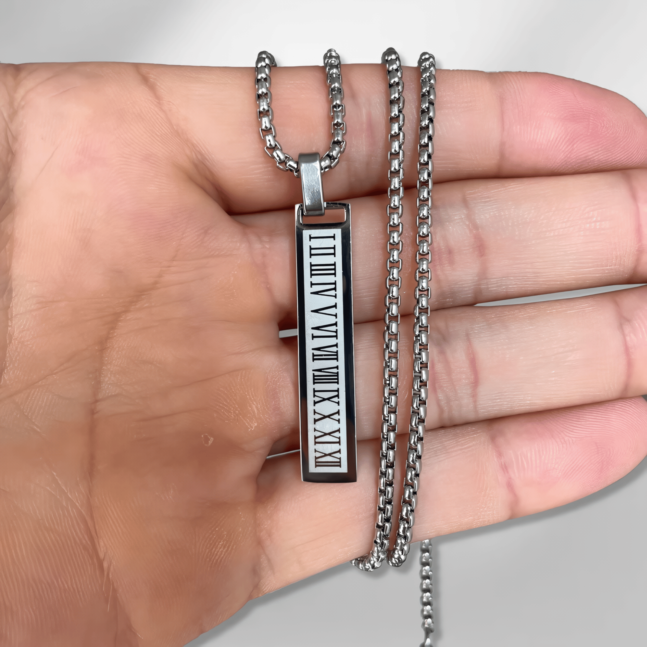 Steel Vintage Roman Pendant - Pure Stainless Steel